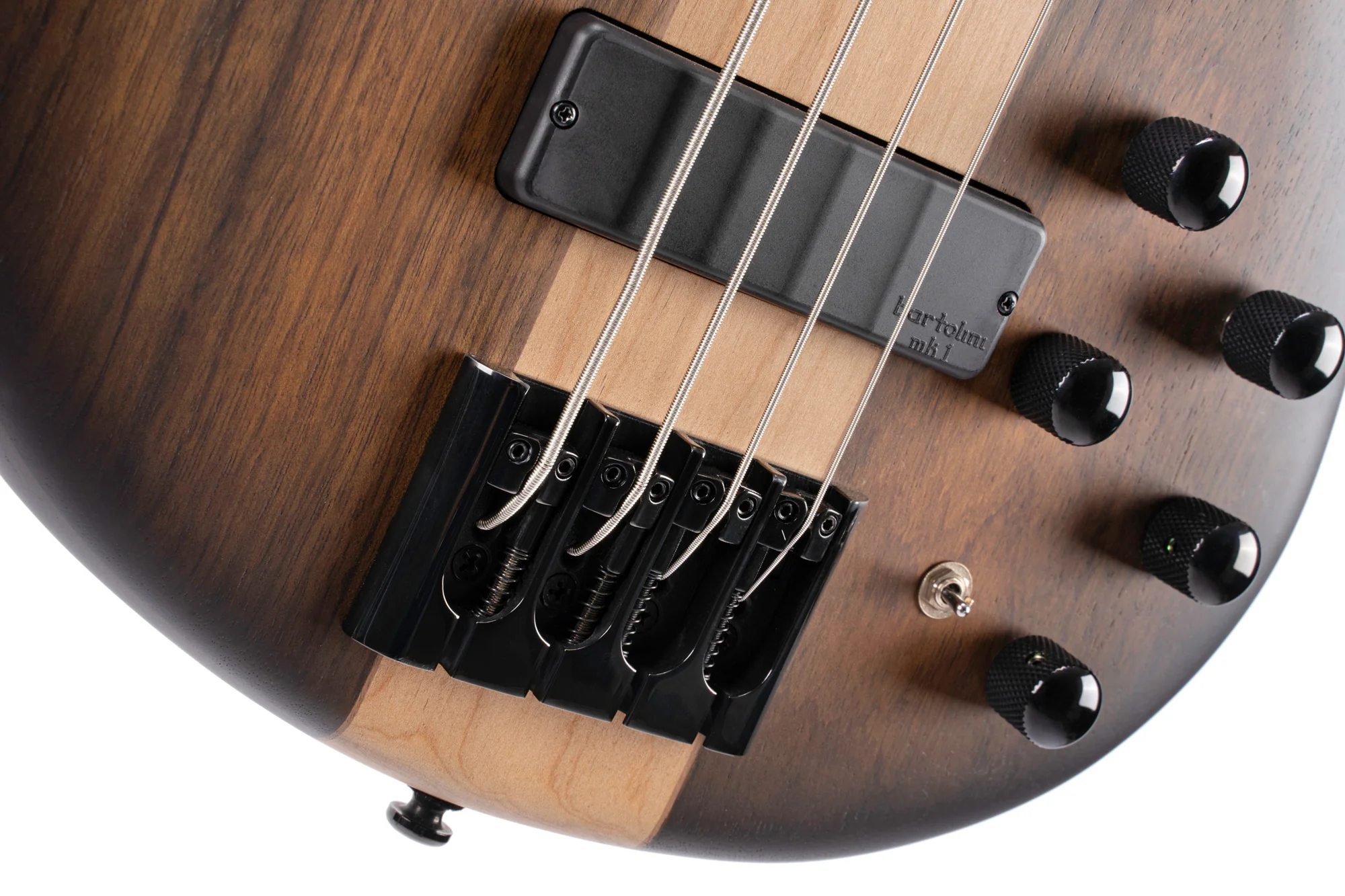 Cort C4 Plus Bass Guitar, Antique Brown Burst - Image 7