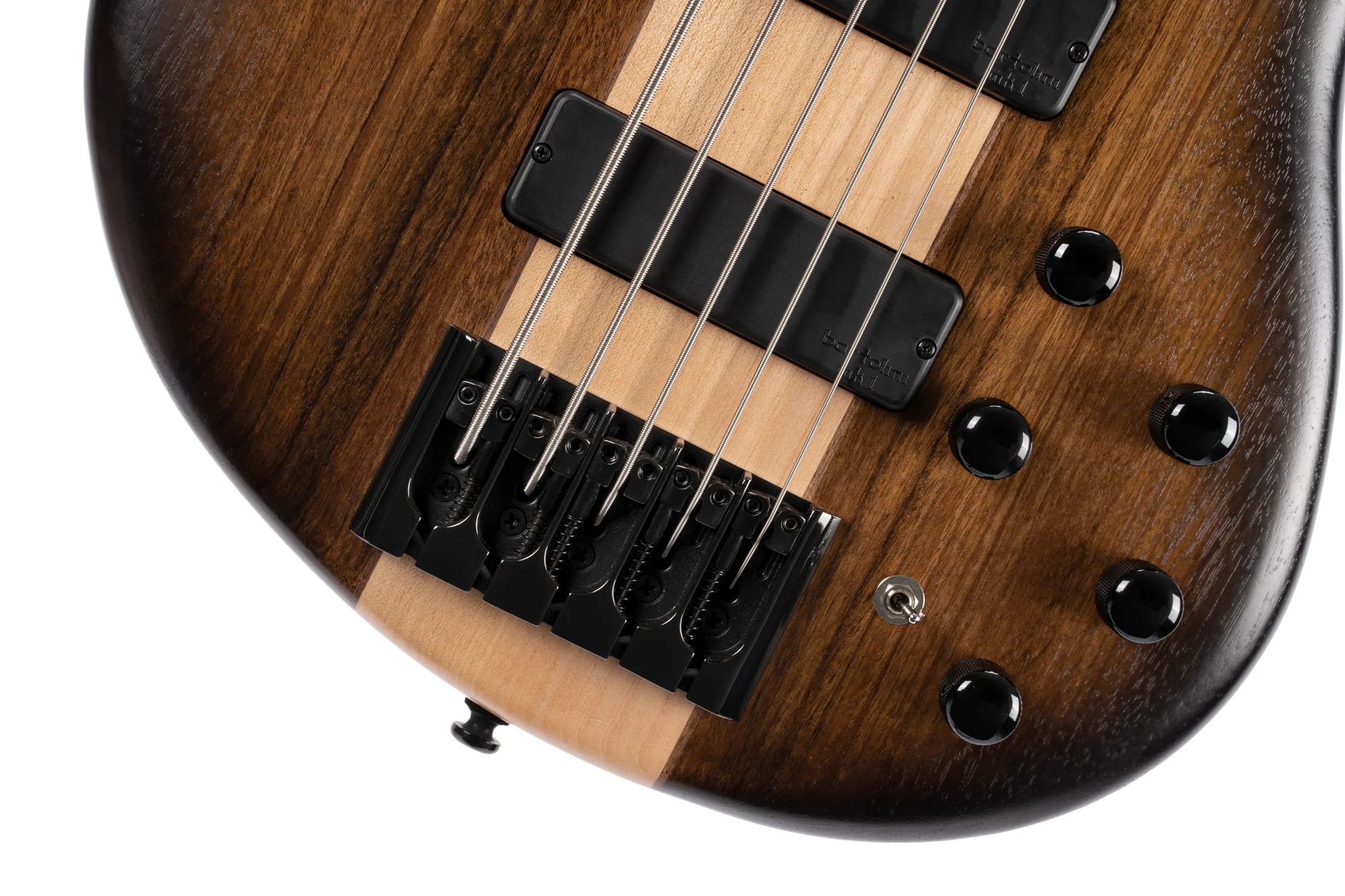 Cort C5 Plus Bass Guitar, Antique Brown Burst - Image 8