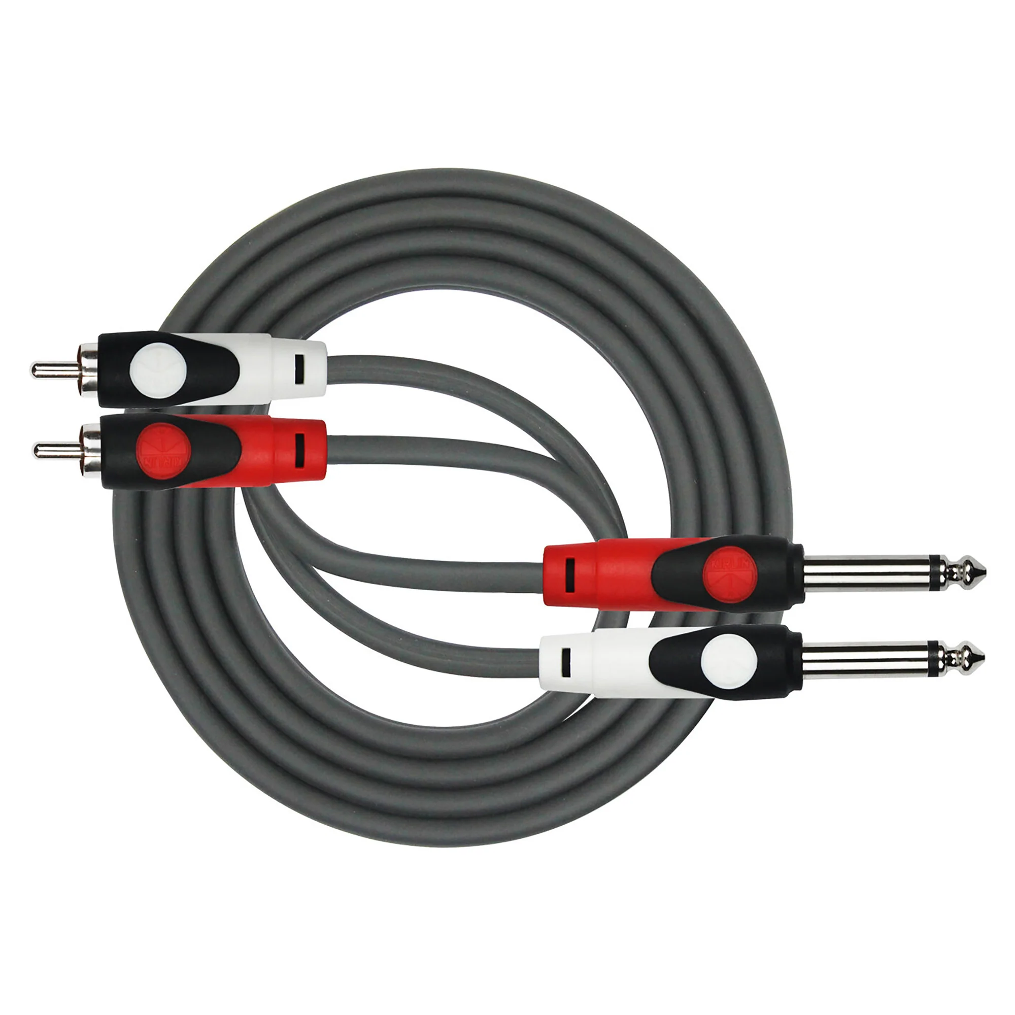 Kirlin 2Xrca-2Xjack Patch Cable 1M Black