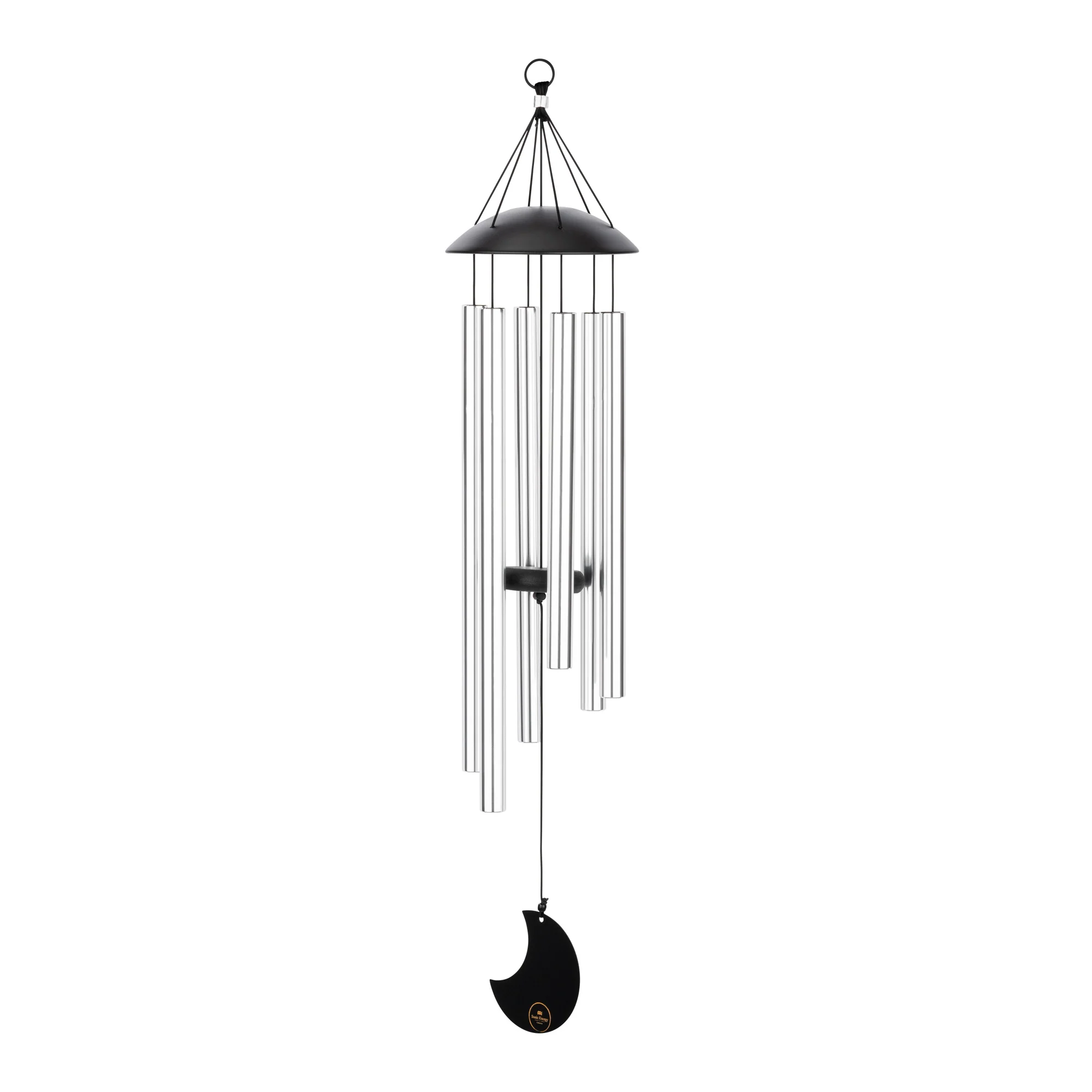Sonic Energy Chimes Moon 32", Silver