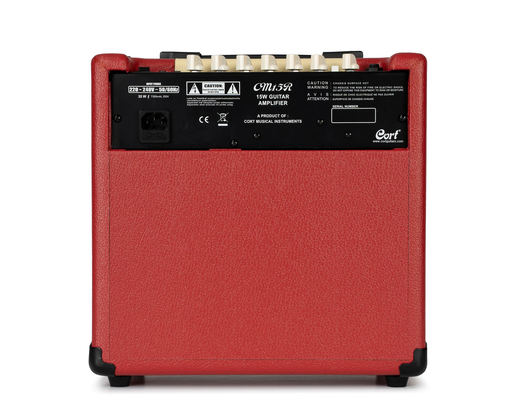 Cort CM15 Reverb Guitar Amp Red - Image 3