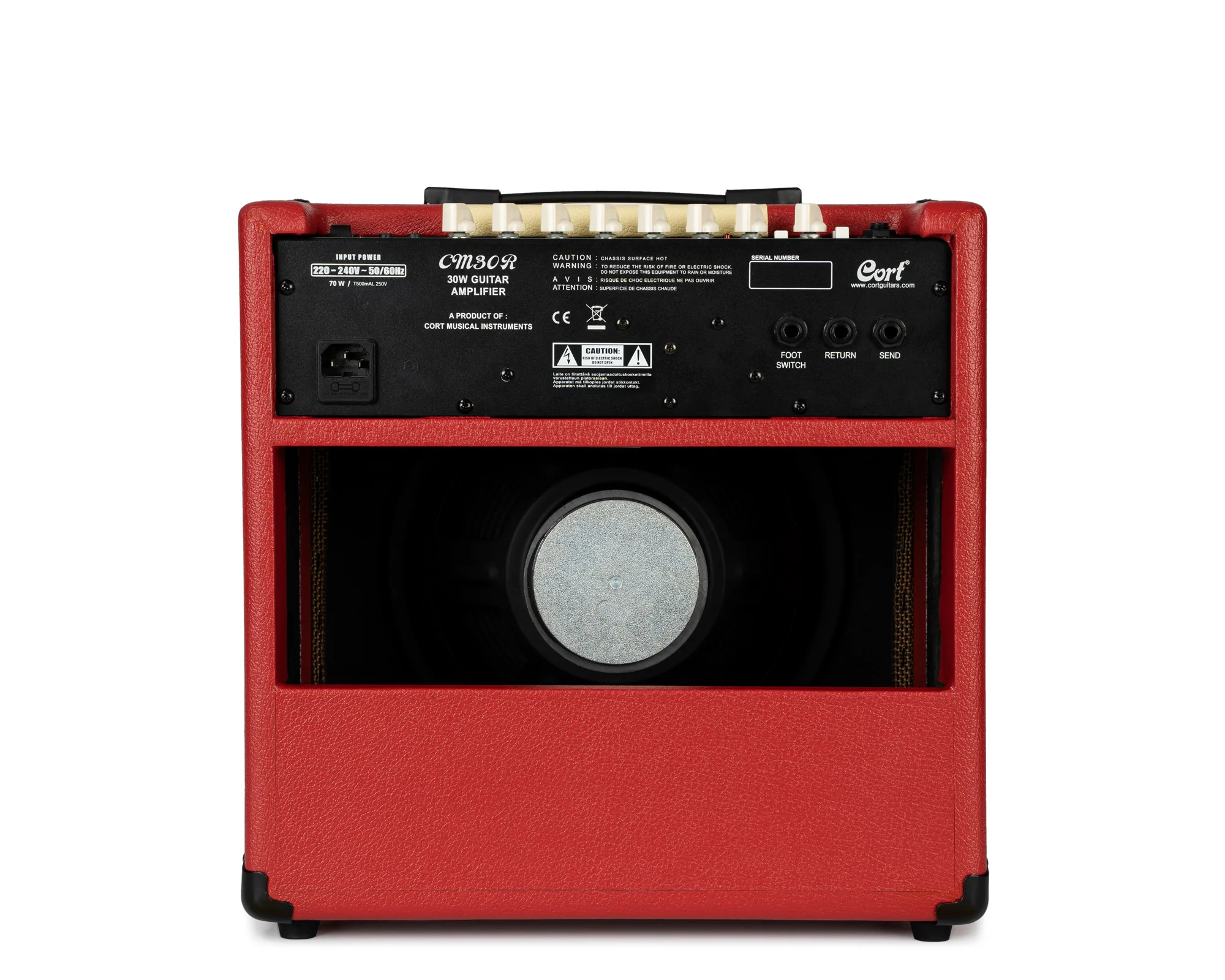 Cort CM30R Reverb Guitar Amp Red - Image 3