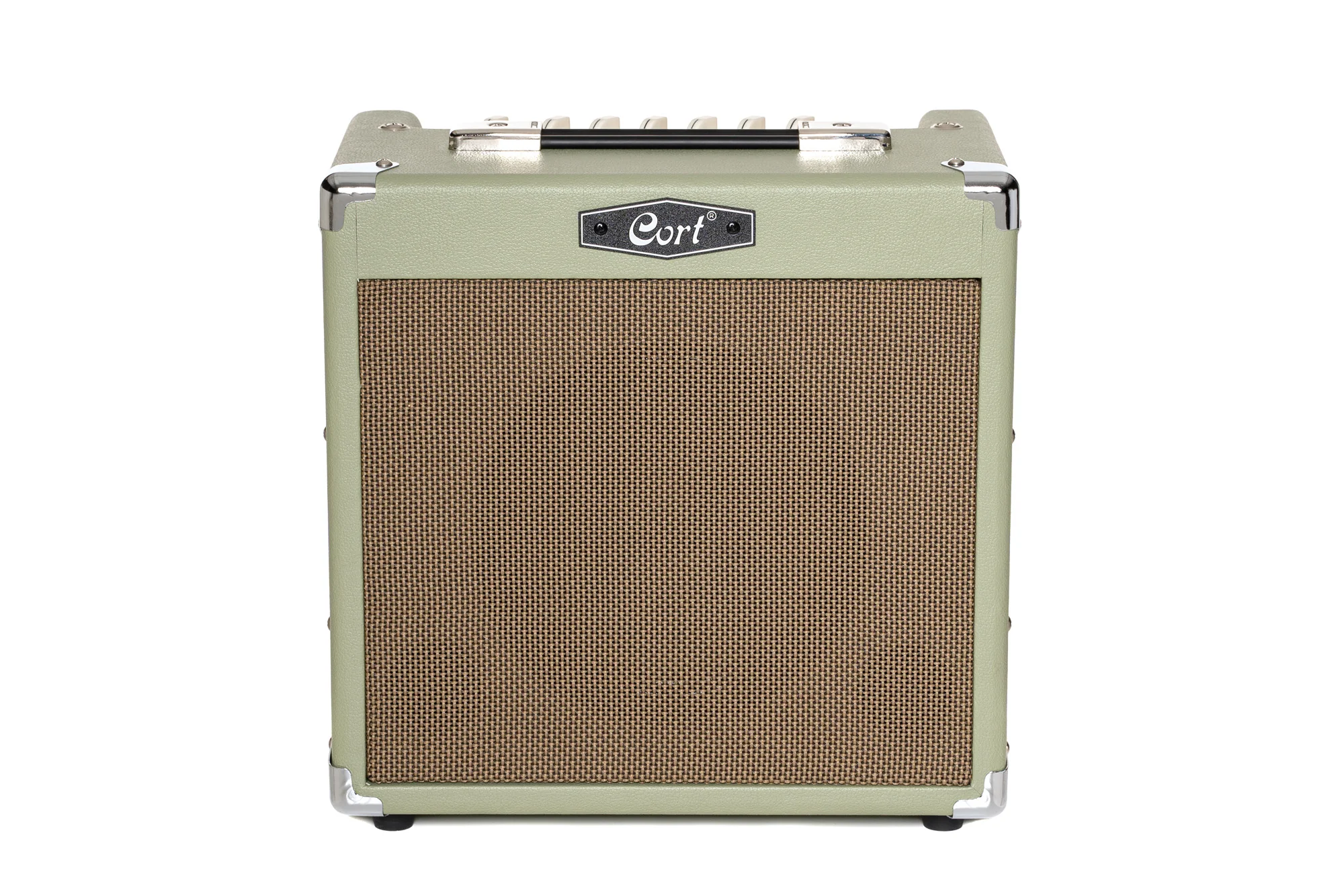 Cort CM15 Reverb Guitar Amp, Pale Green - Image 3