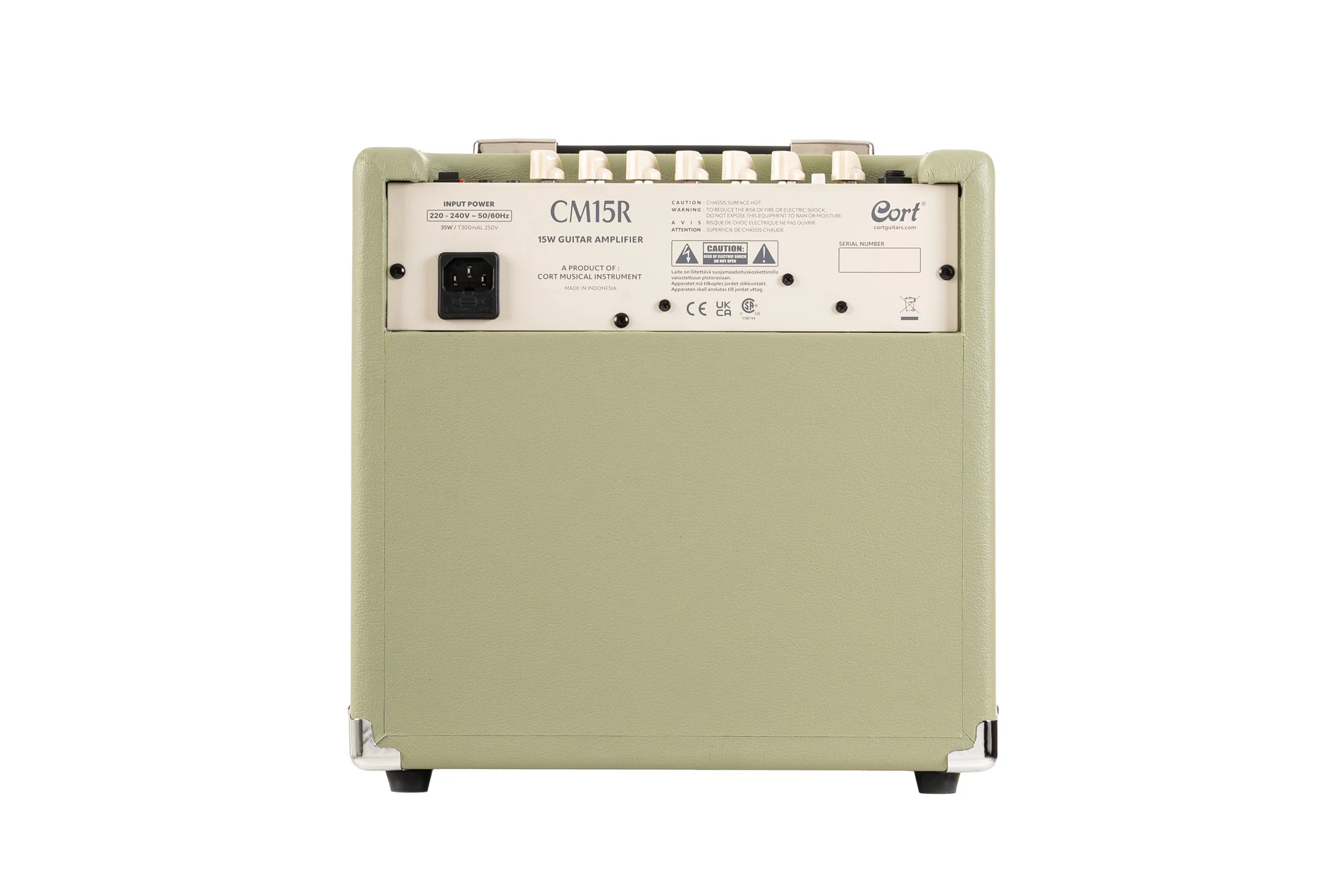 Cort CM15 Reverb Guitar Amp, Pale Green - Image 5
