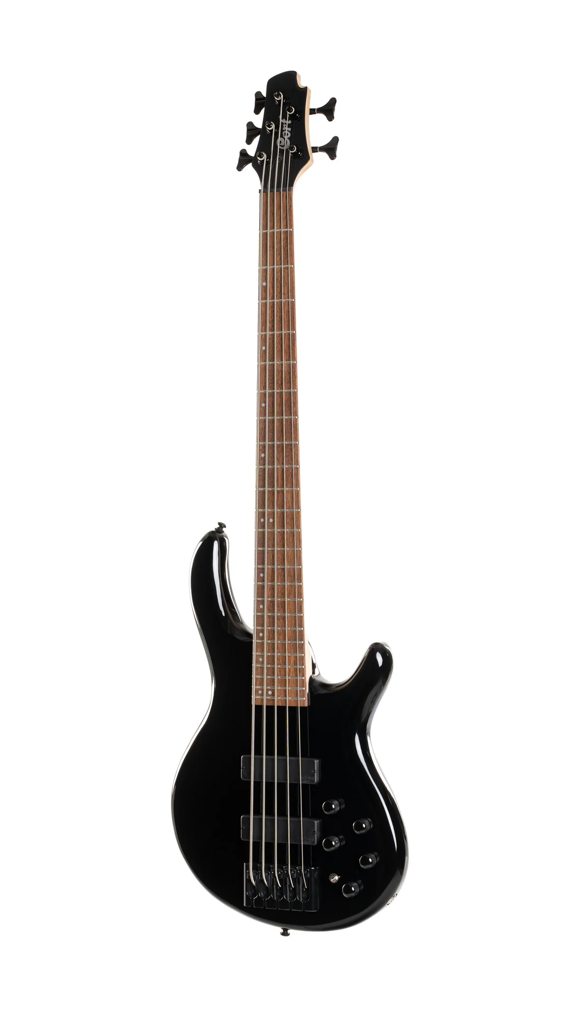 Cort C5 Deluxe Bass Guitar, Black - Image 3