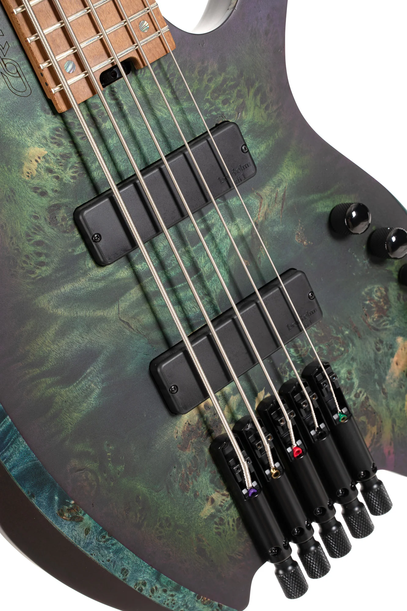 Cort Space 5 Star Dust Green Bass Guitar - Image 3