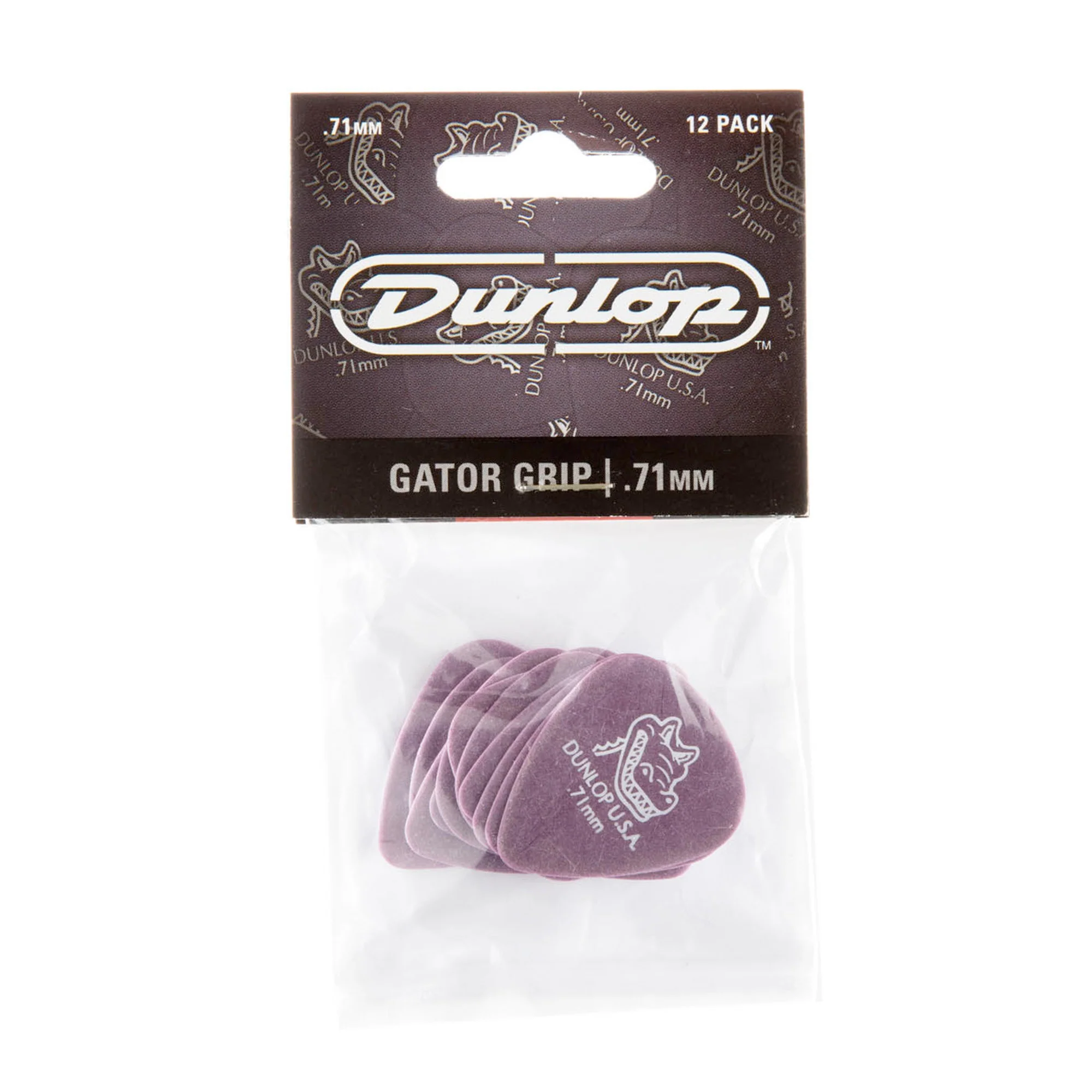Dunlop 417P71 Bag of 12 Picks Gator Grip 071