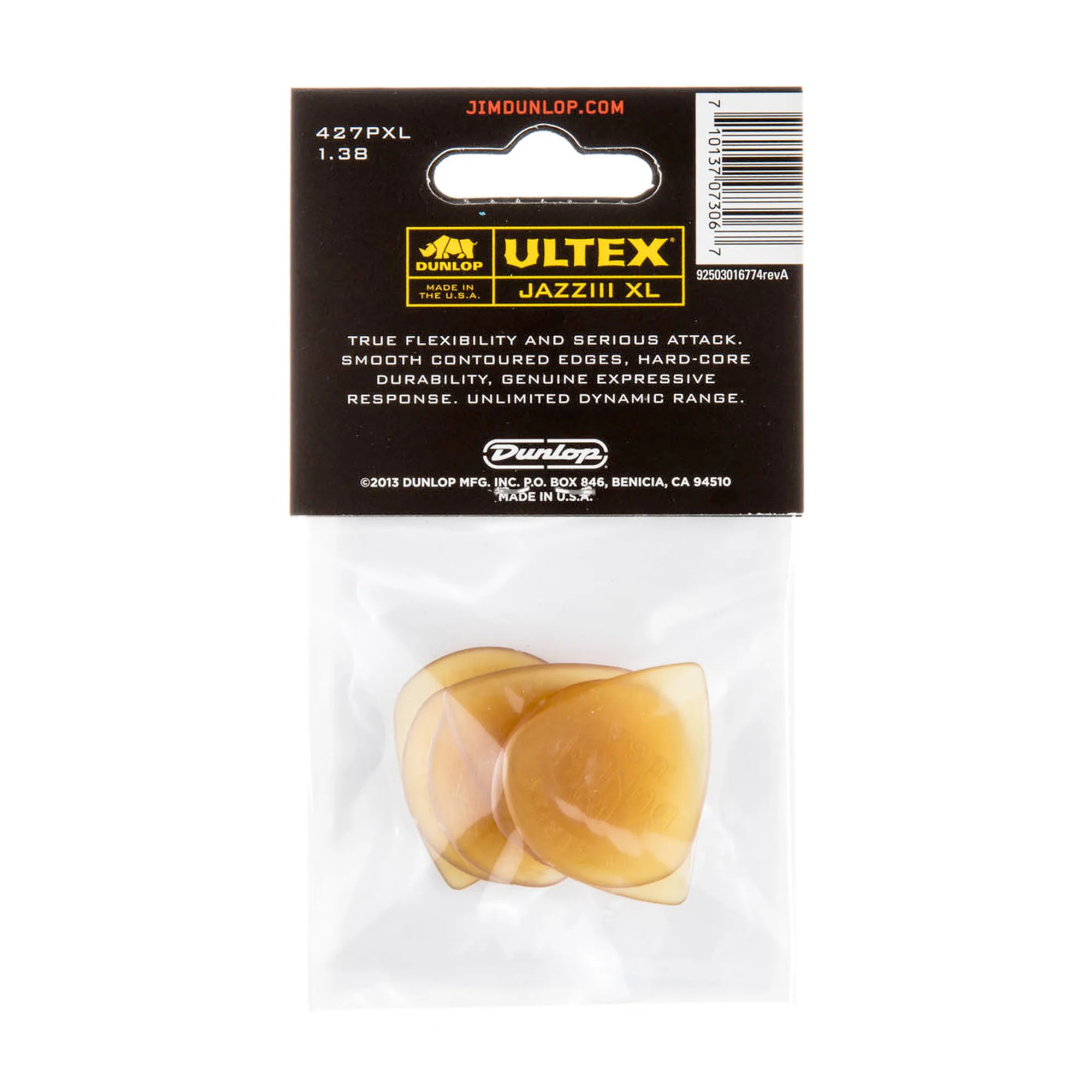 Dunlop 427P138XL Bag of 6 Ultex Jazz III Picks - Image 4