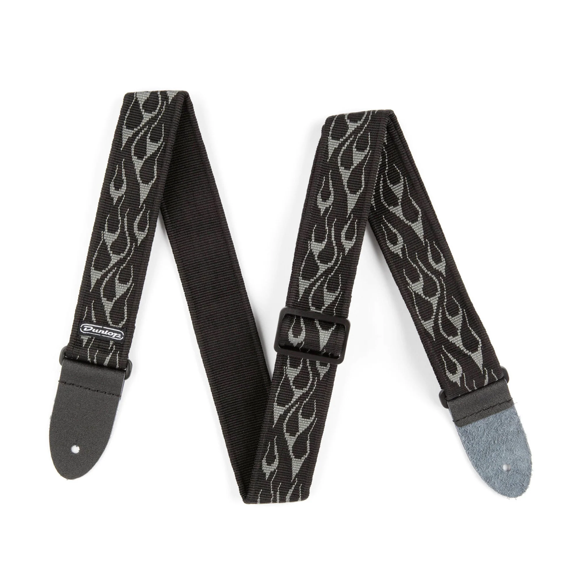 Dunlop D3811GY Flame Belt Black and Grey