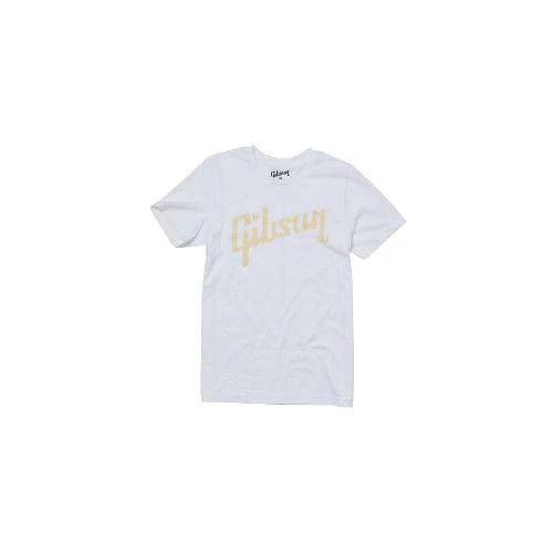 Gibson Distressed Logo Tee (White) Small