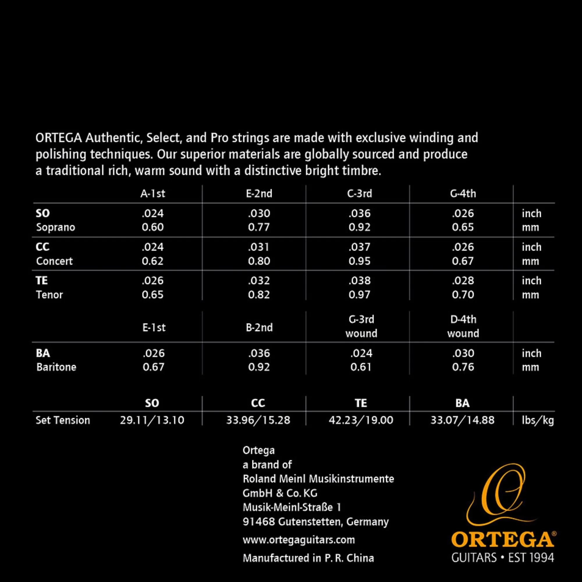 Ortega Concert Ukulele String Set UKP-CC - Image 2