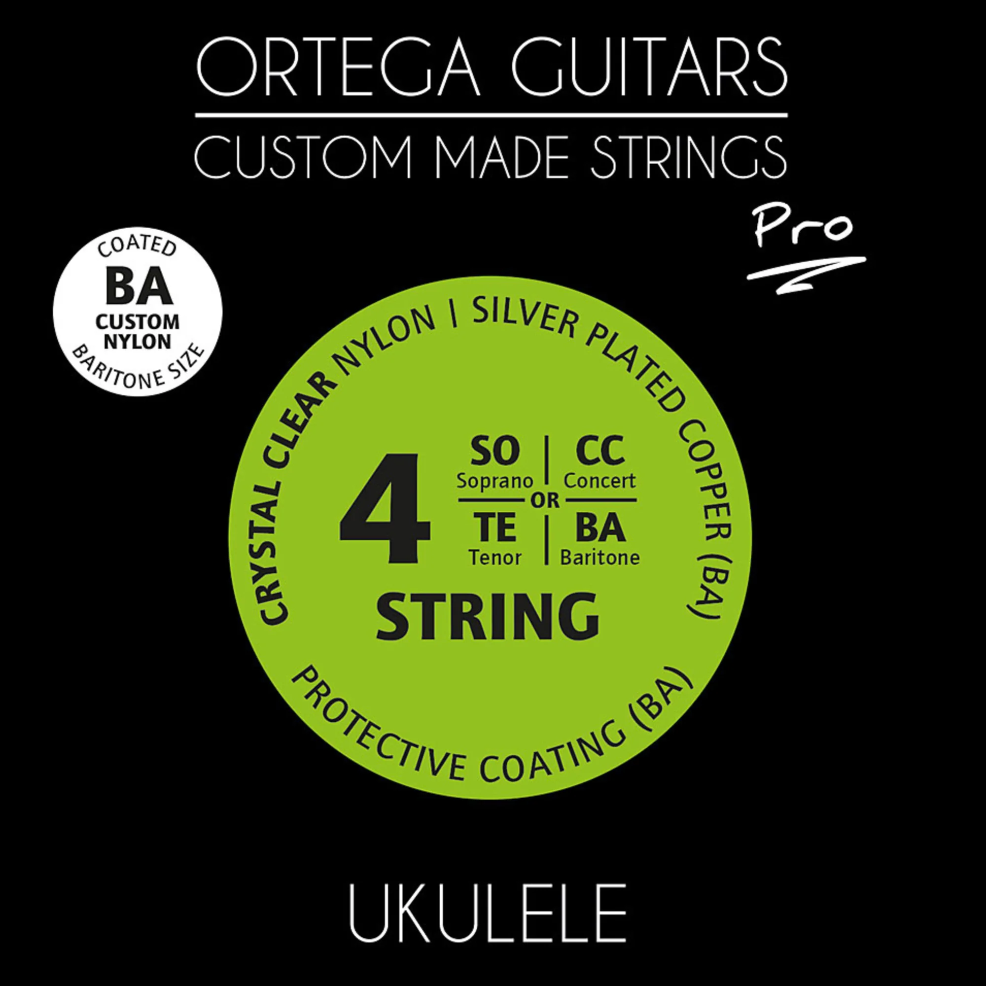Ortega Set of Baritone Ukulele Strings UKP-BA