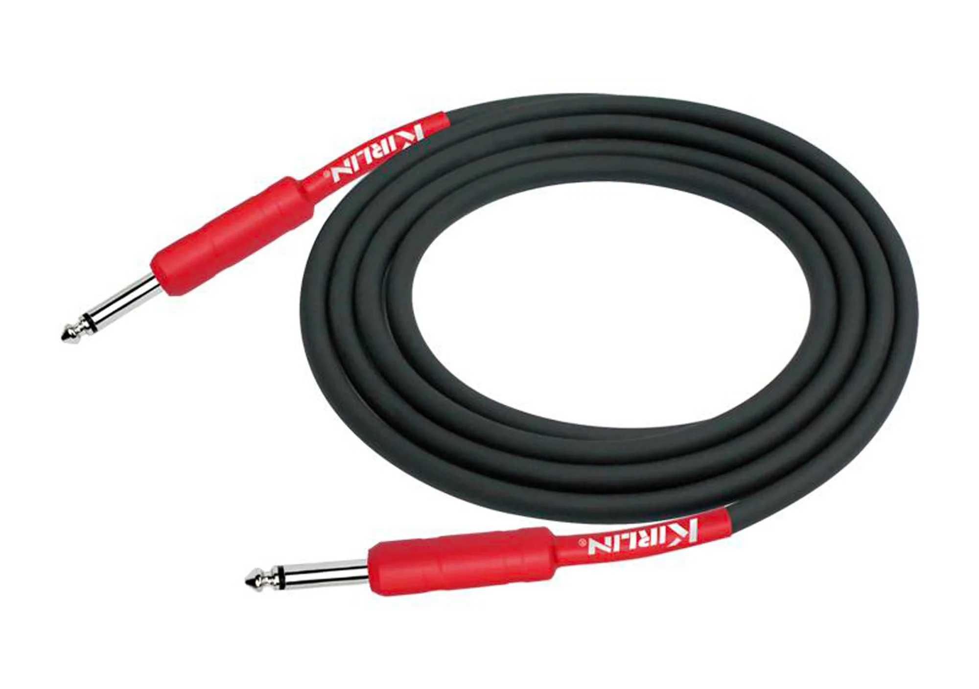 Kirlin IPCH241HRD3BK 3M Guitar Cable, Red Jack - Image 2
