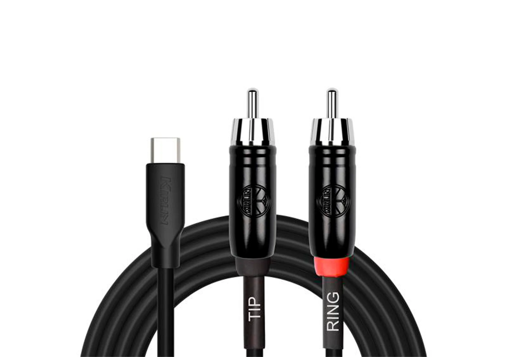 Kirlin UYC394-3BK 3M USB Y Cable with 2 RCA Connectors, Black - Image 2