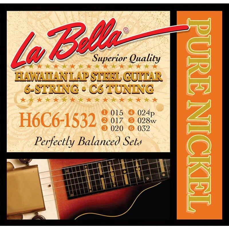 La Bella H6C6-1532 Lap Steel String Set