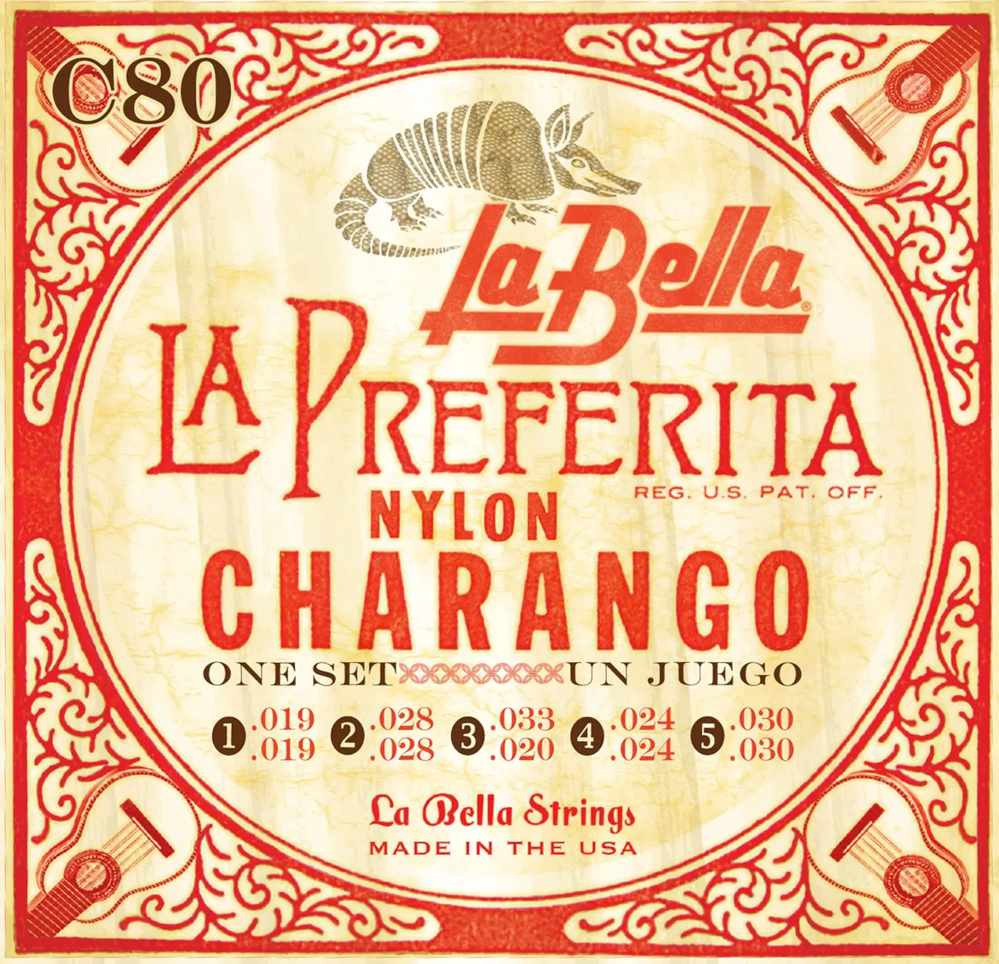 La Bella C80 Charango String Set