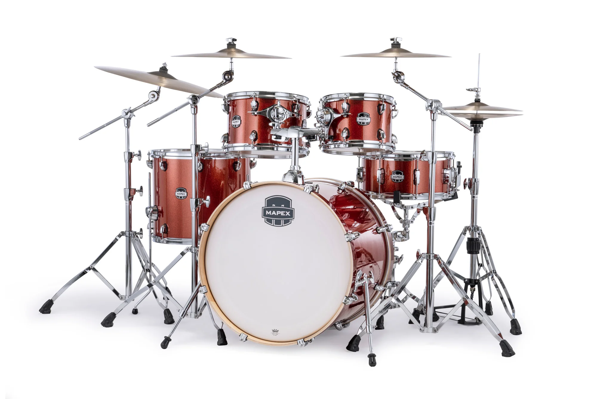 Mapex MA504SFOR Mars Birch 5 Drums Orange Sparkle - Image 2