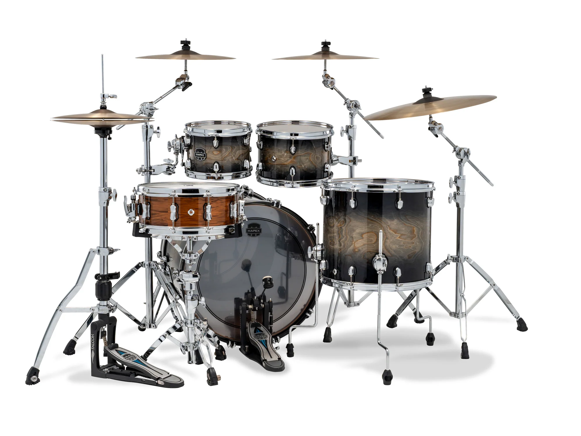 Mapex SR529XUZXG Saturn 4 Drums Black Ink Burst - Image 3