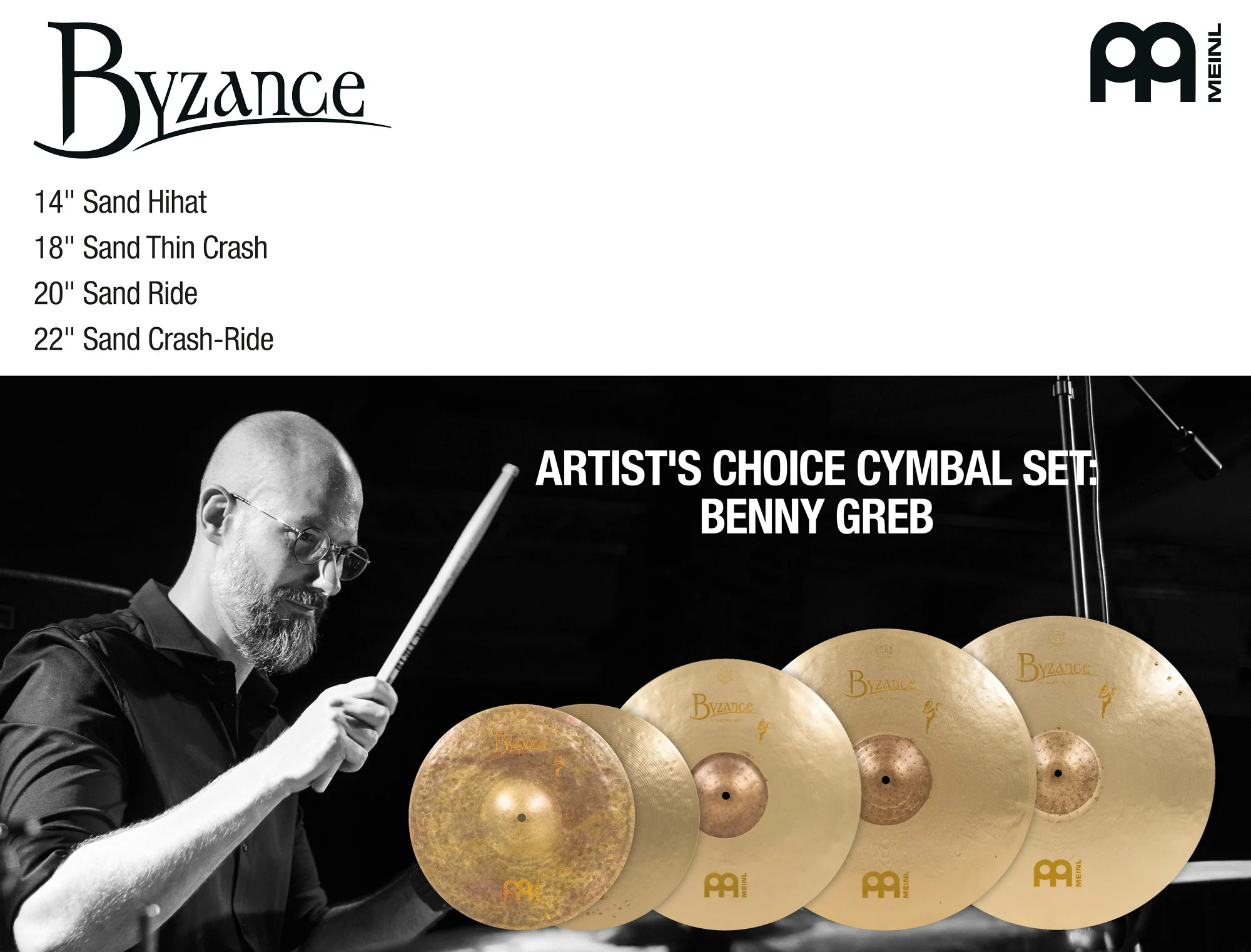Meinl Byzance Benny Greb A-CS3 Cymbal Set - Image 4