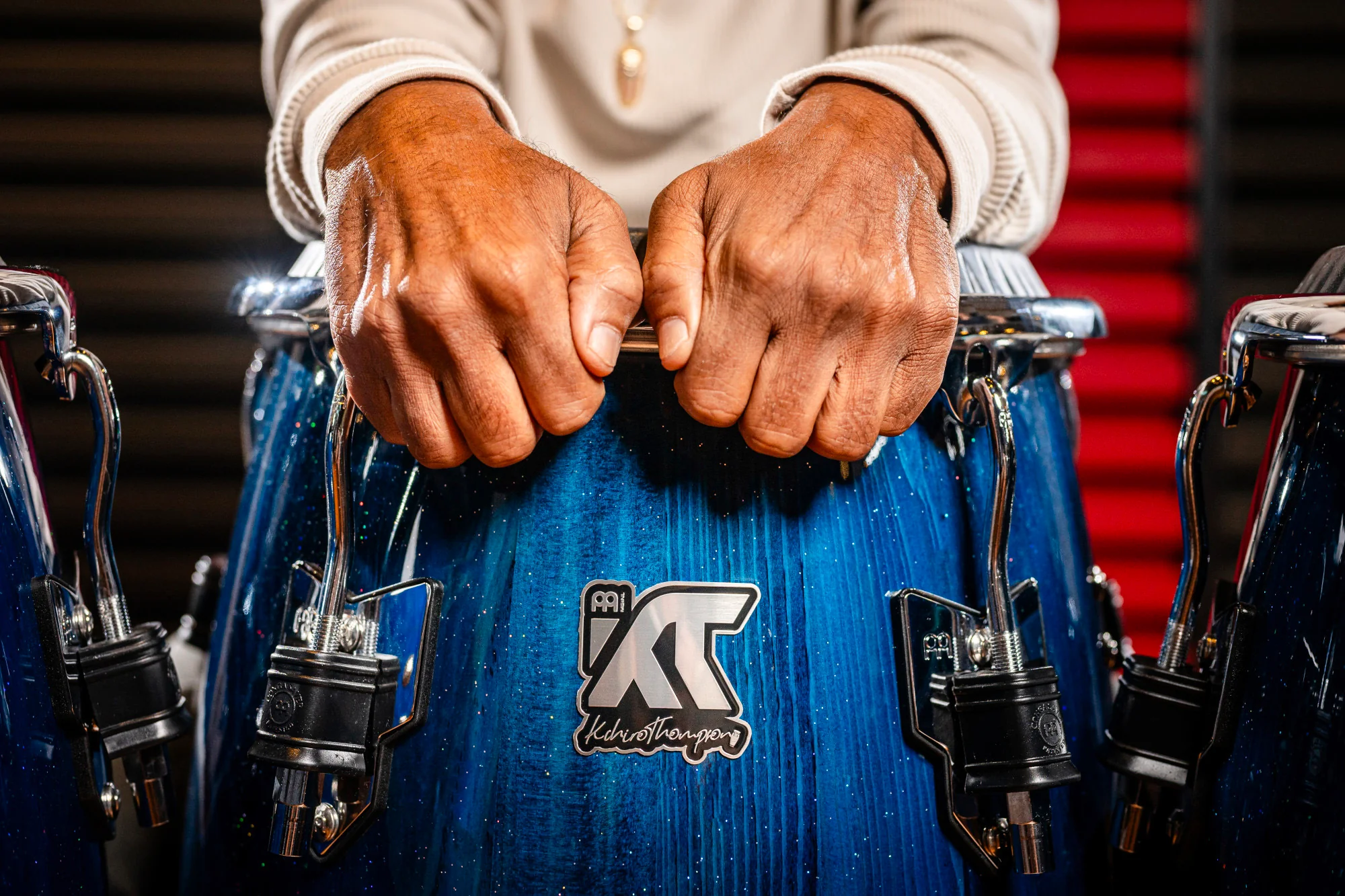 Meinl Conga W. Kachiro 11"3/4 Blue Wave WKT1134BW - Image 9