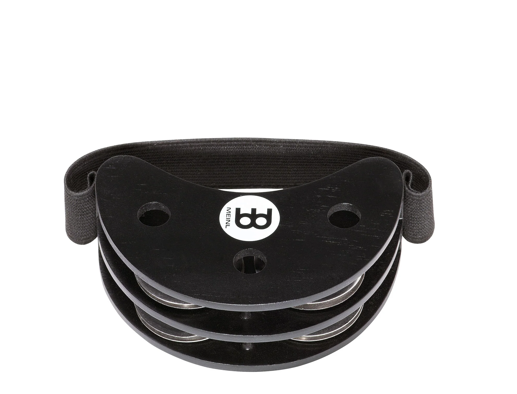 Meinl FJS2SBK foot tambourine with ergonomic handle, black.