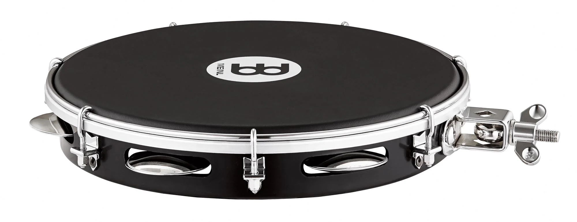 Meinl PA10A-BK-NH-H tambourine, 10" Meinl ABS, black, Napa skin.