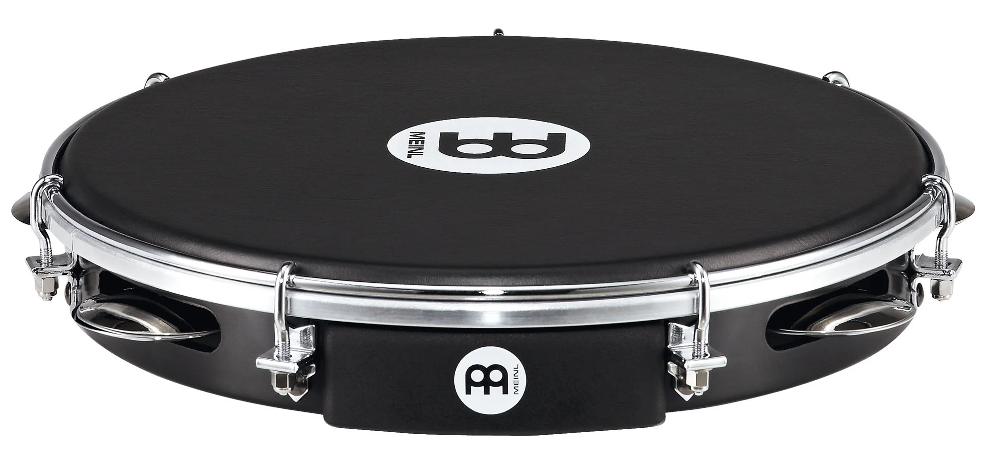 Meinl PA10ABSBKNH pandeiro, Meinl 10" ABS black with Napa leather skin.