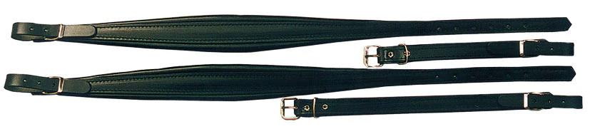 Musico 5363BK leather accordion straps, 120b, black.