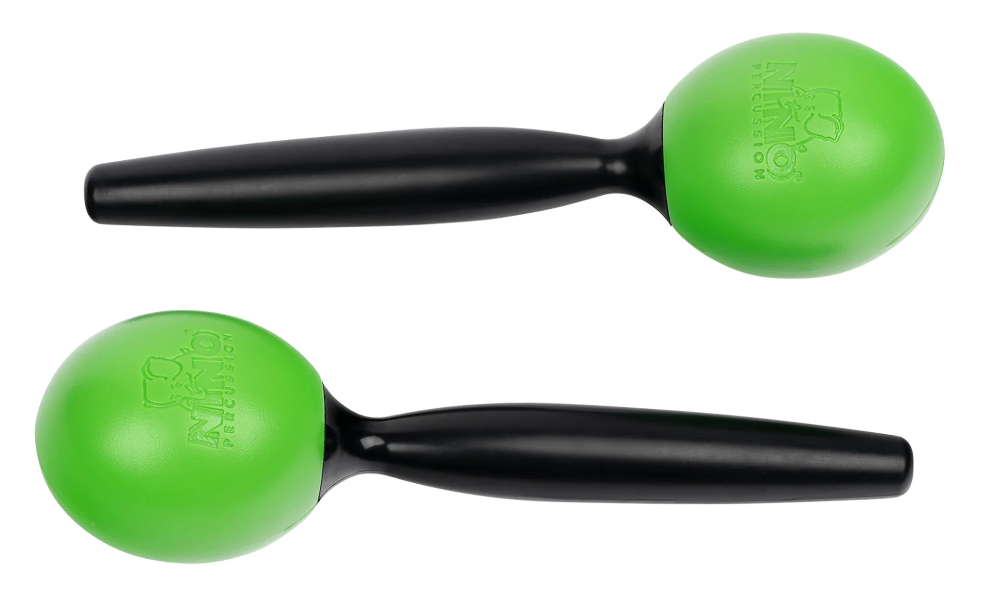 Nino 575GG Round Plastic Maracas, Medium, Green - Image 2