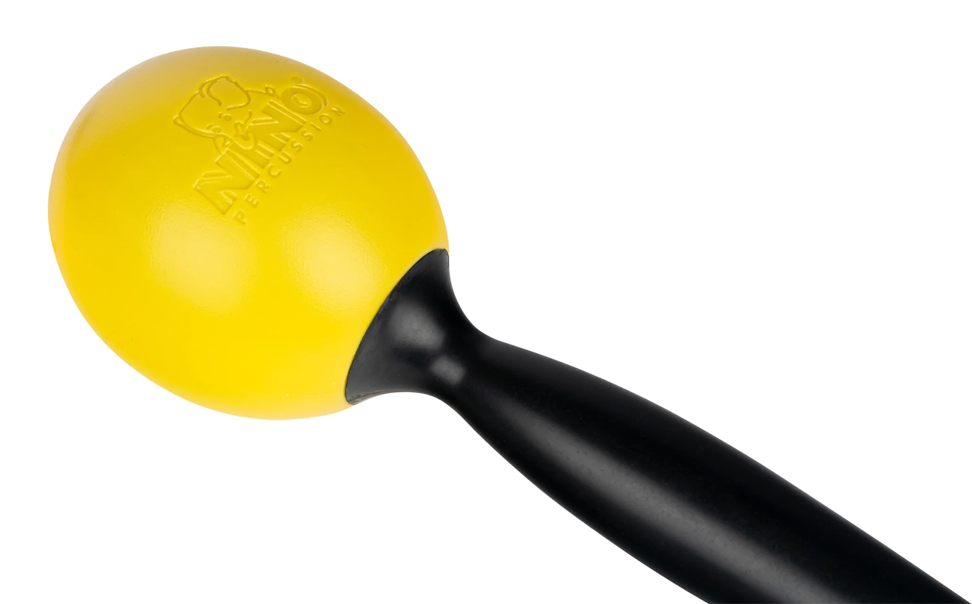 Nino 575Y Round Plastic Maracas, Medium, Yellow - Image 3