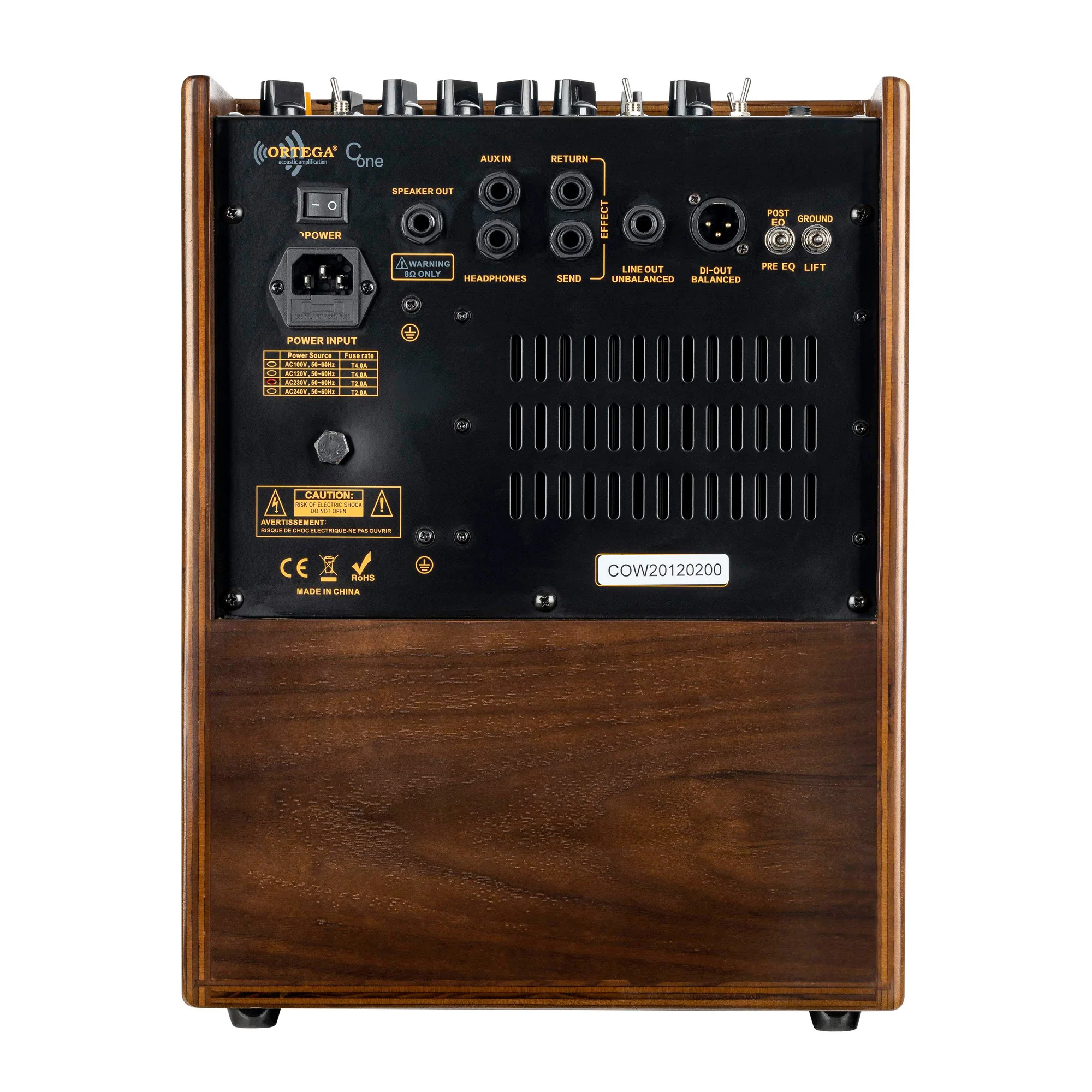 Ortega Amplifier 100W, 2 Channels, Reverb/Chorus - Image 4