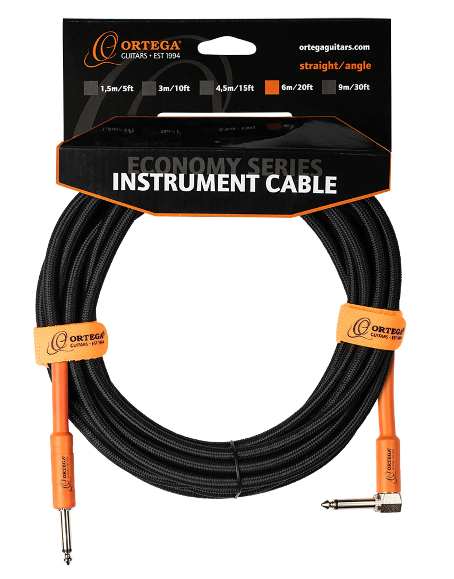 Ortega 6M Right-Angle Jack-to-Jack Cable
