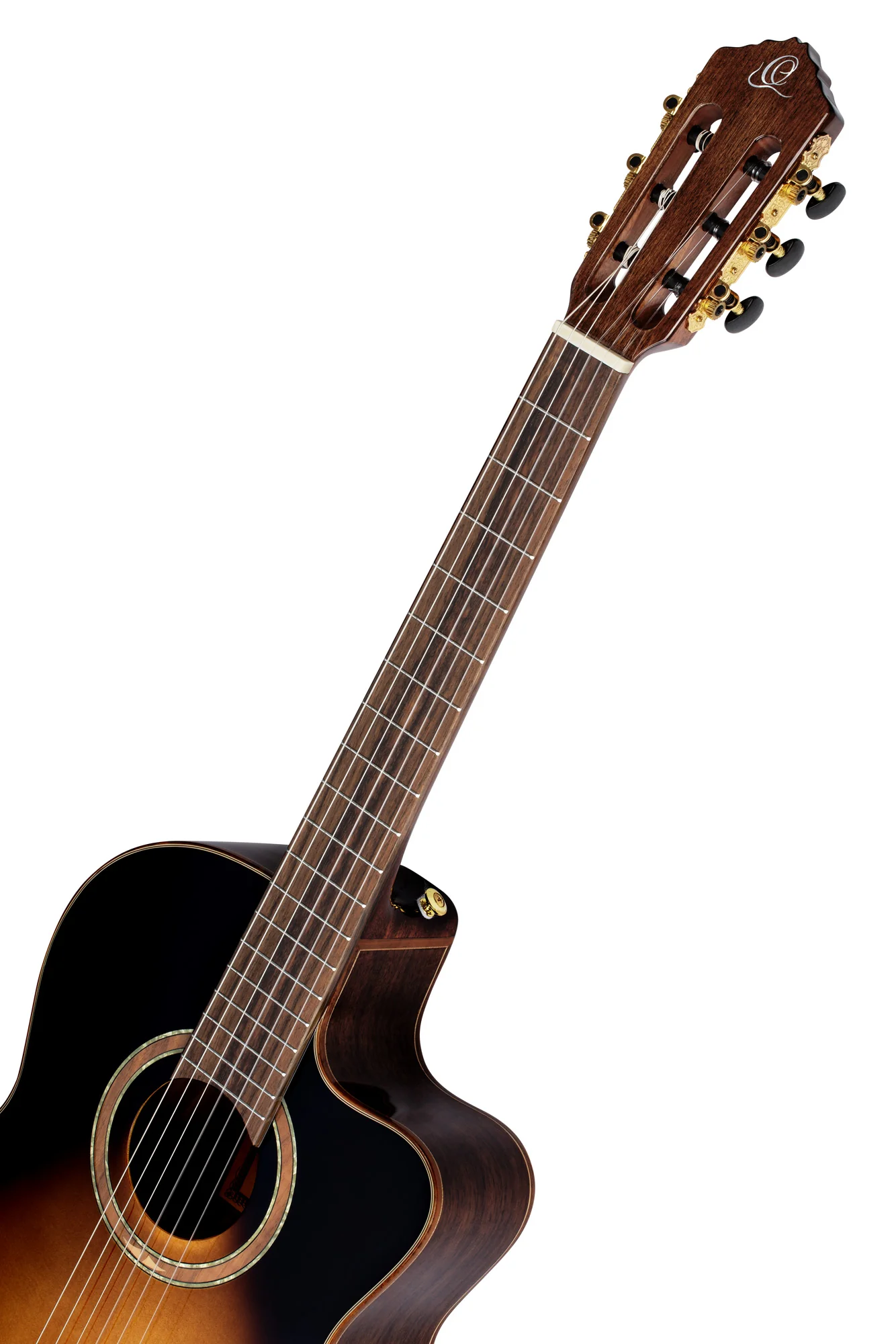 Ortega RCE158 Classical Guitar, Slim Neck, Sunburst - Image 5