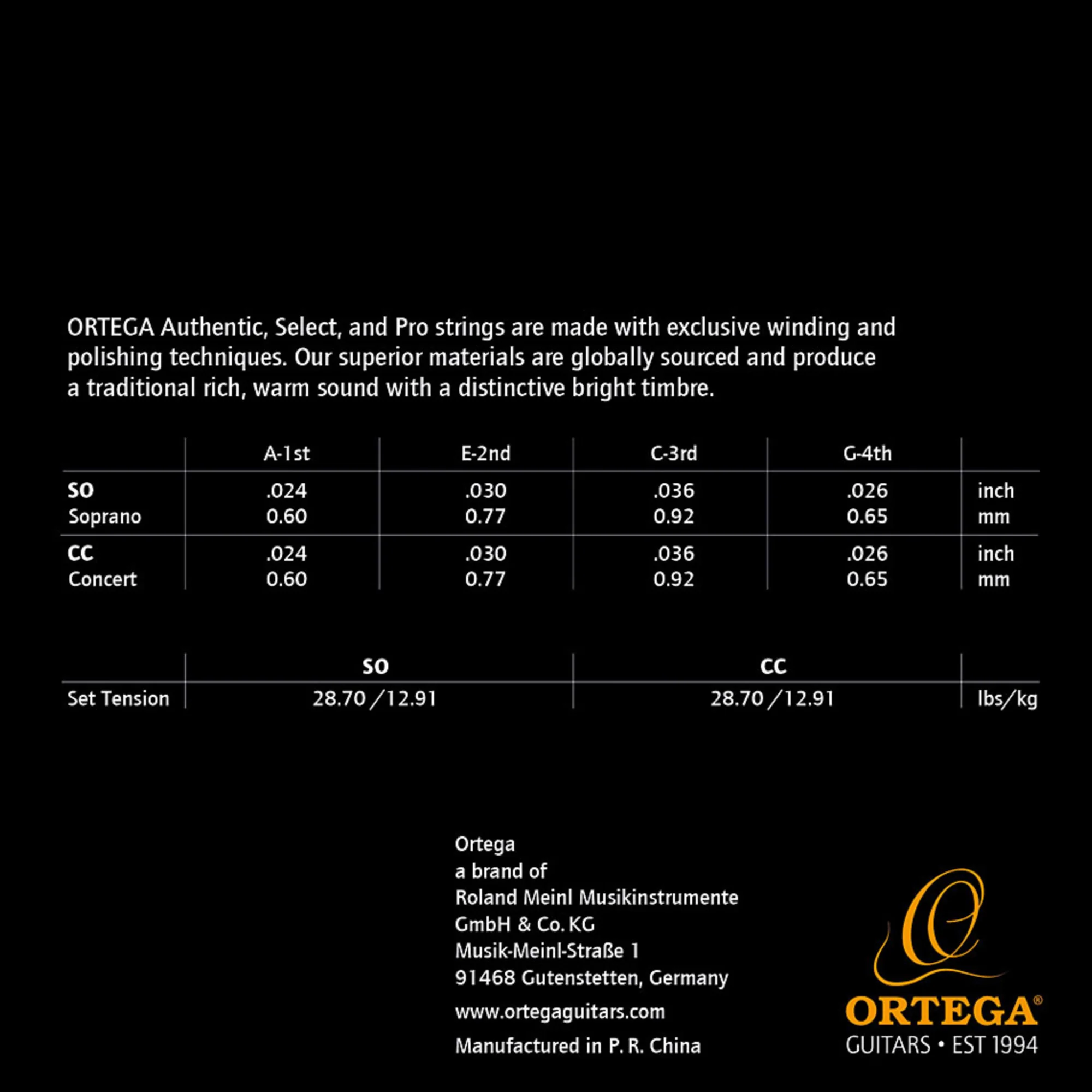 Ortega UKA-SO Soprano Ukulele String Set - Image 2