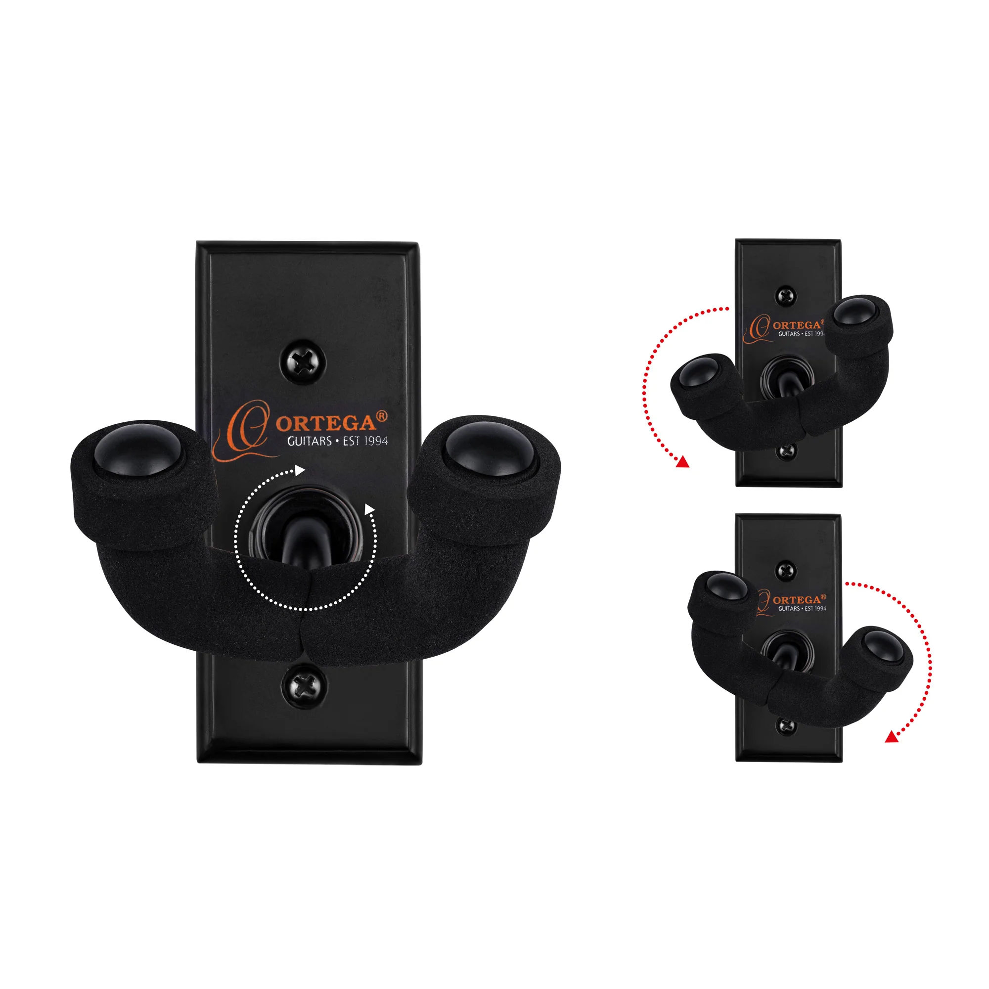 Ortega Black Wall-Mounted Ukulele Stand - Image 6