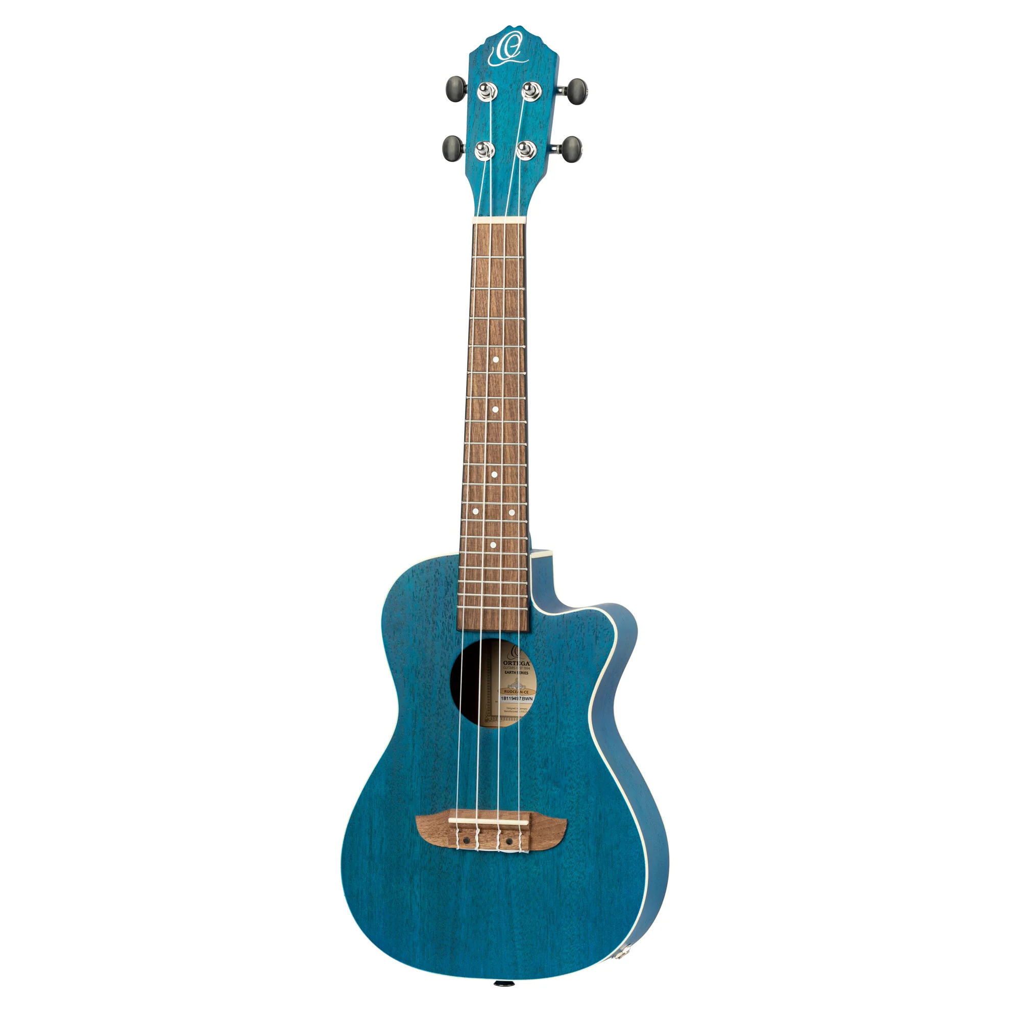 Ortega Ukulele Concert Okoume Bleu Electro - Image 3