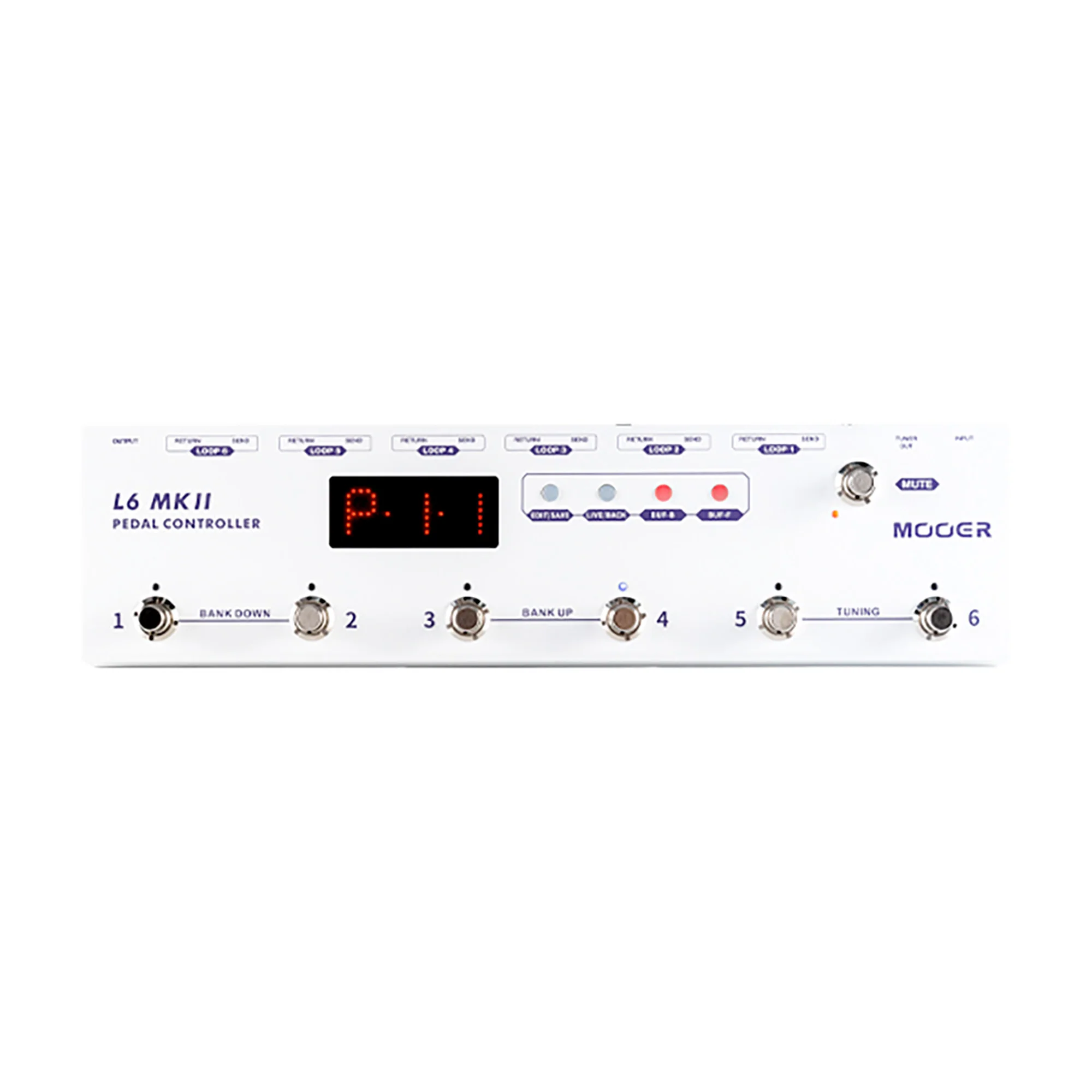 Mooer Controller L6 MkII White Pedalboard