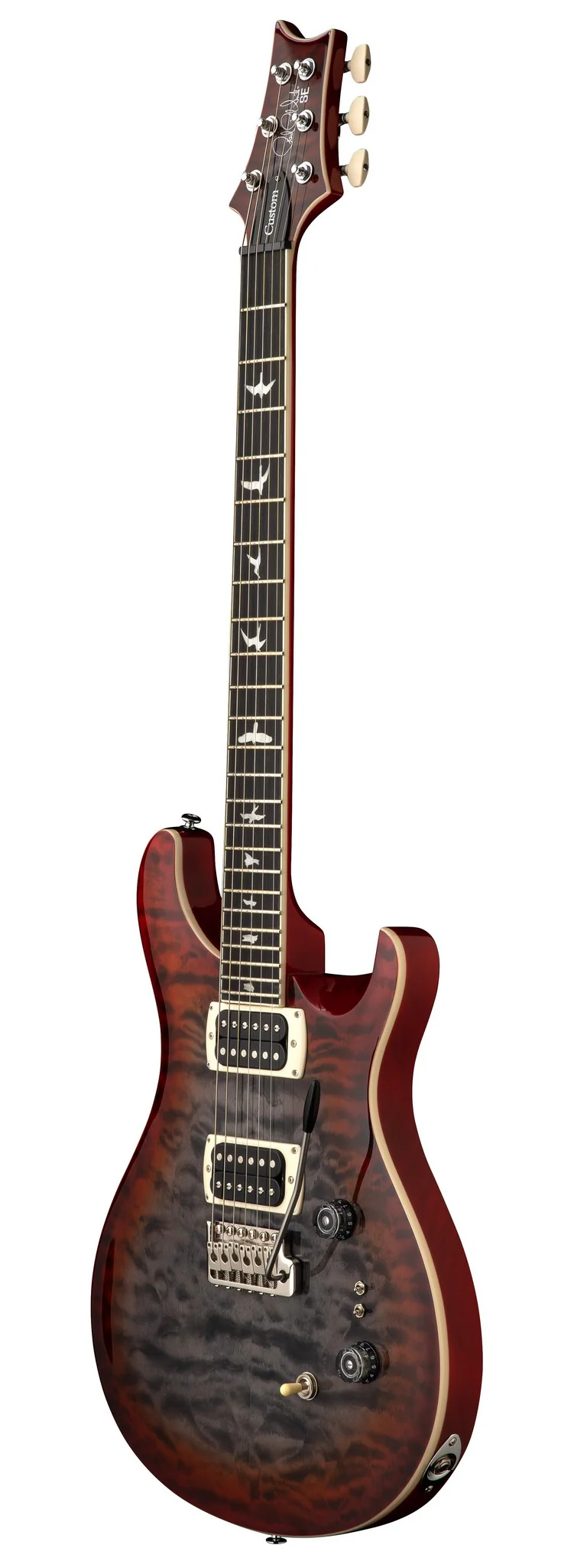 PRS GUITARS SE CUSTOM 24-08 QUILT CHARCOAL CHERRY BURST - Image 3