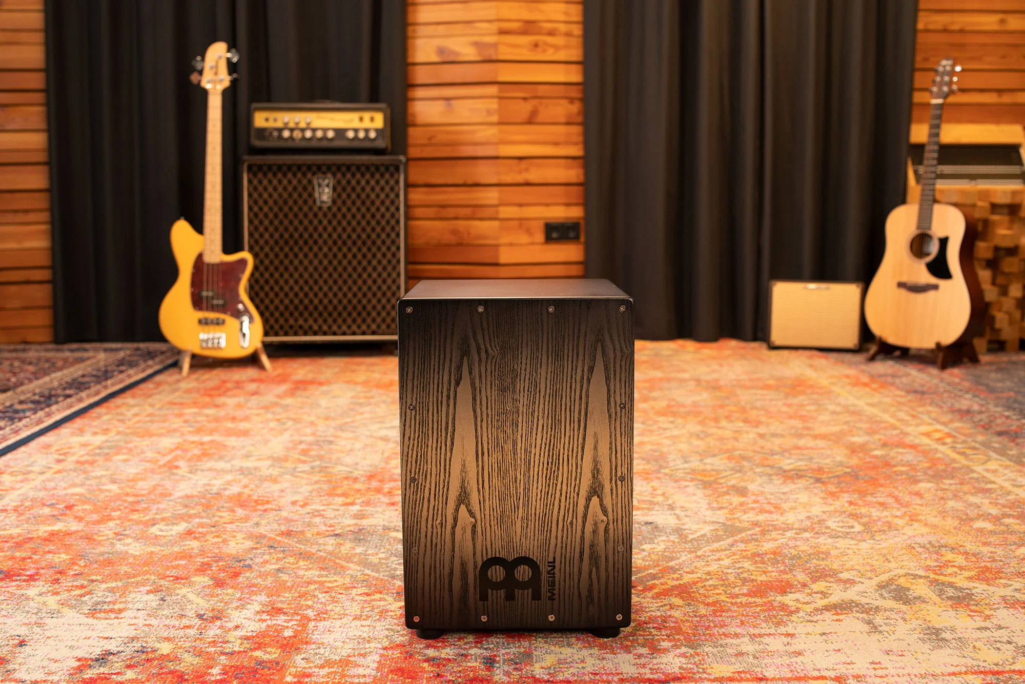 Meinl MCAJ100BK-CBF Snare Cajon Headliner Charcoal - Image 7