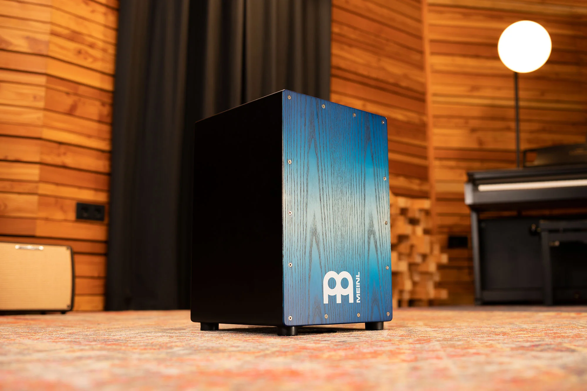 Meinl MCAJ100BK-PBF Snare Cajon Headliner Pacific Blue - Image 6