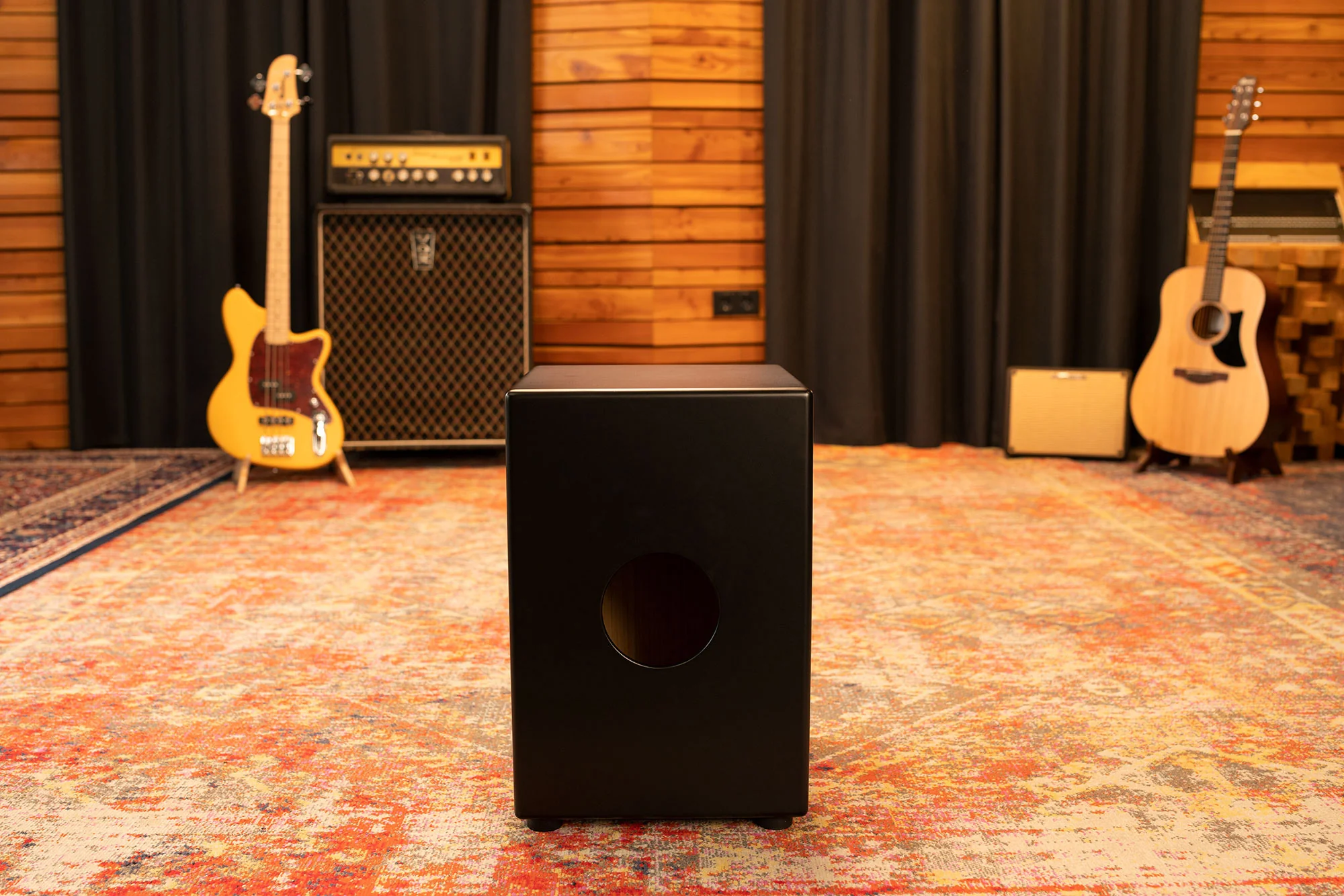 Meinl MCAJ100BK-PBF Snare Cajon Headliner Pacific Blue - Image 9