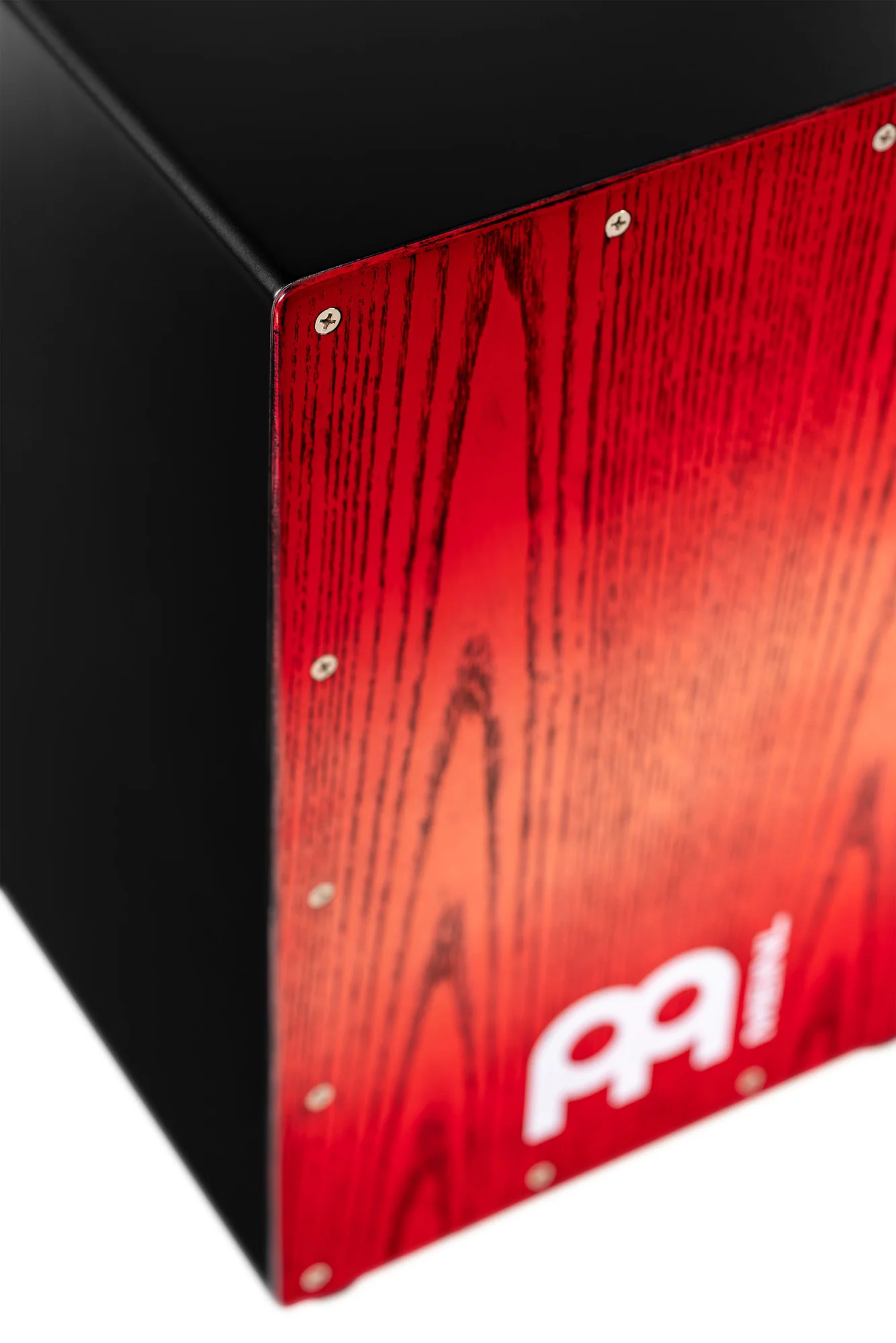 Meinl MCAJ100BK-TRF Snare Cajon Headliner Red Fade - Image 3