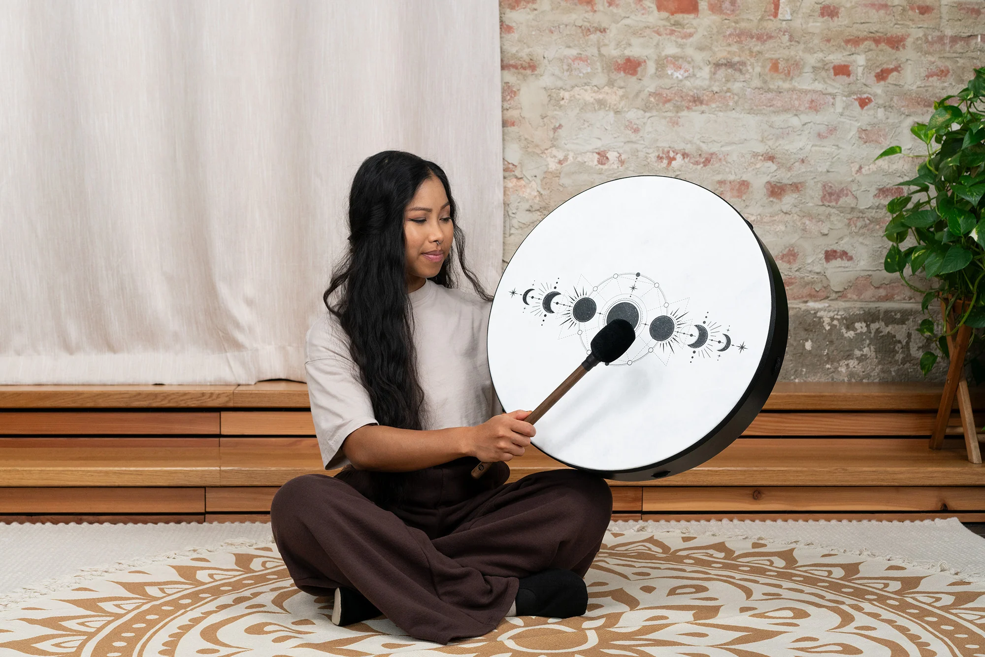 Sonic Energy RD20DWB-SH Energy Ritual Drum 20" Moon Phases - Image 5