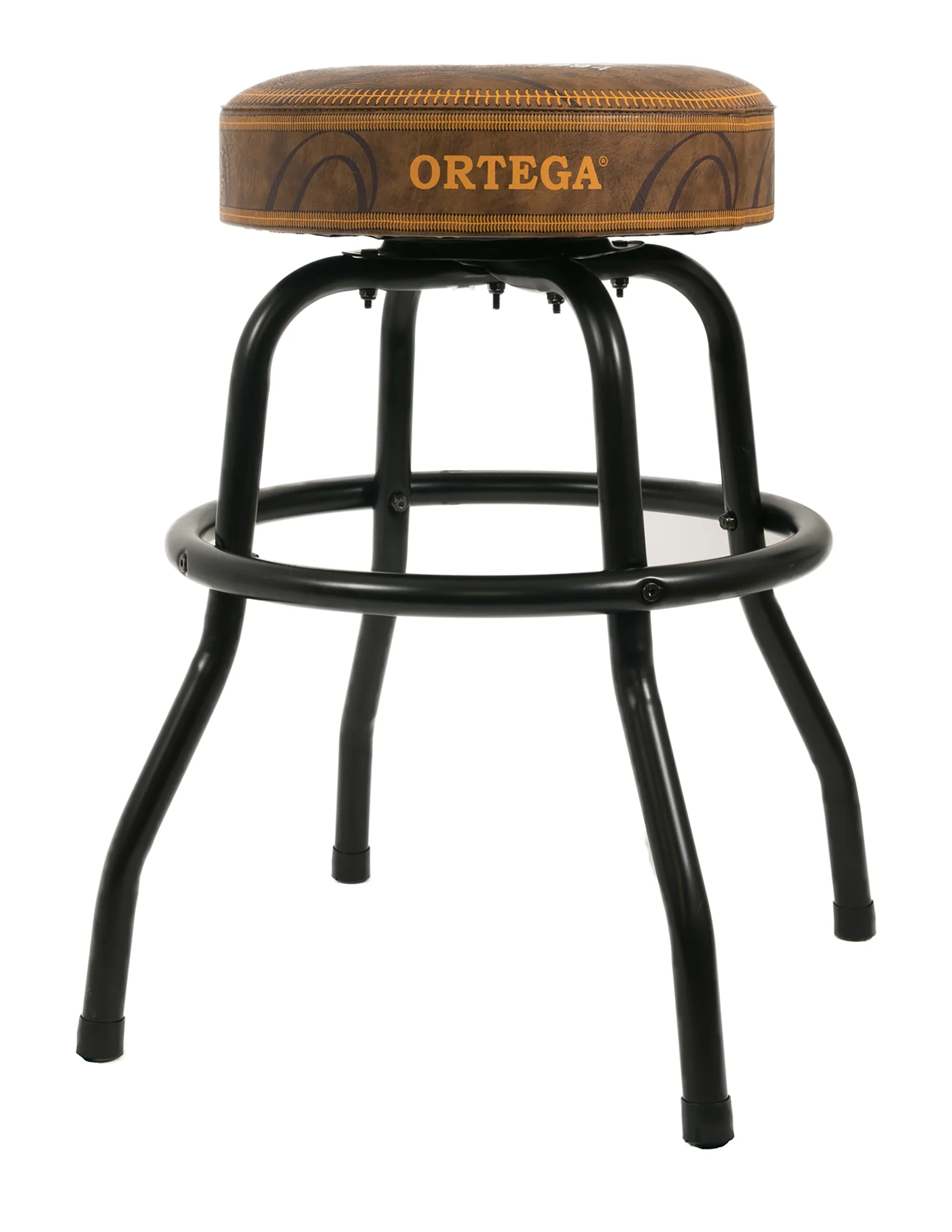 Ortega 24" Stool, Black and Brown - Image 2
